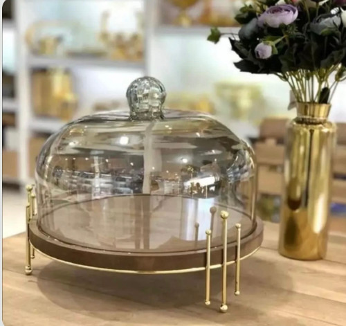 ظرف کاپ کیک شیشه ایی پایه دار قطر ۳۰