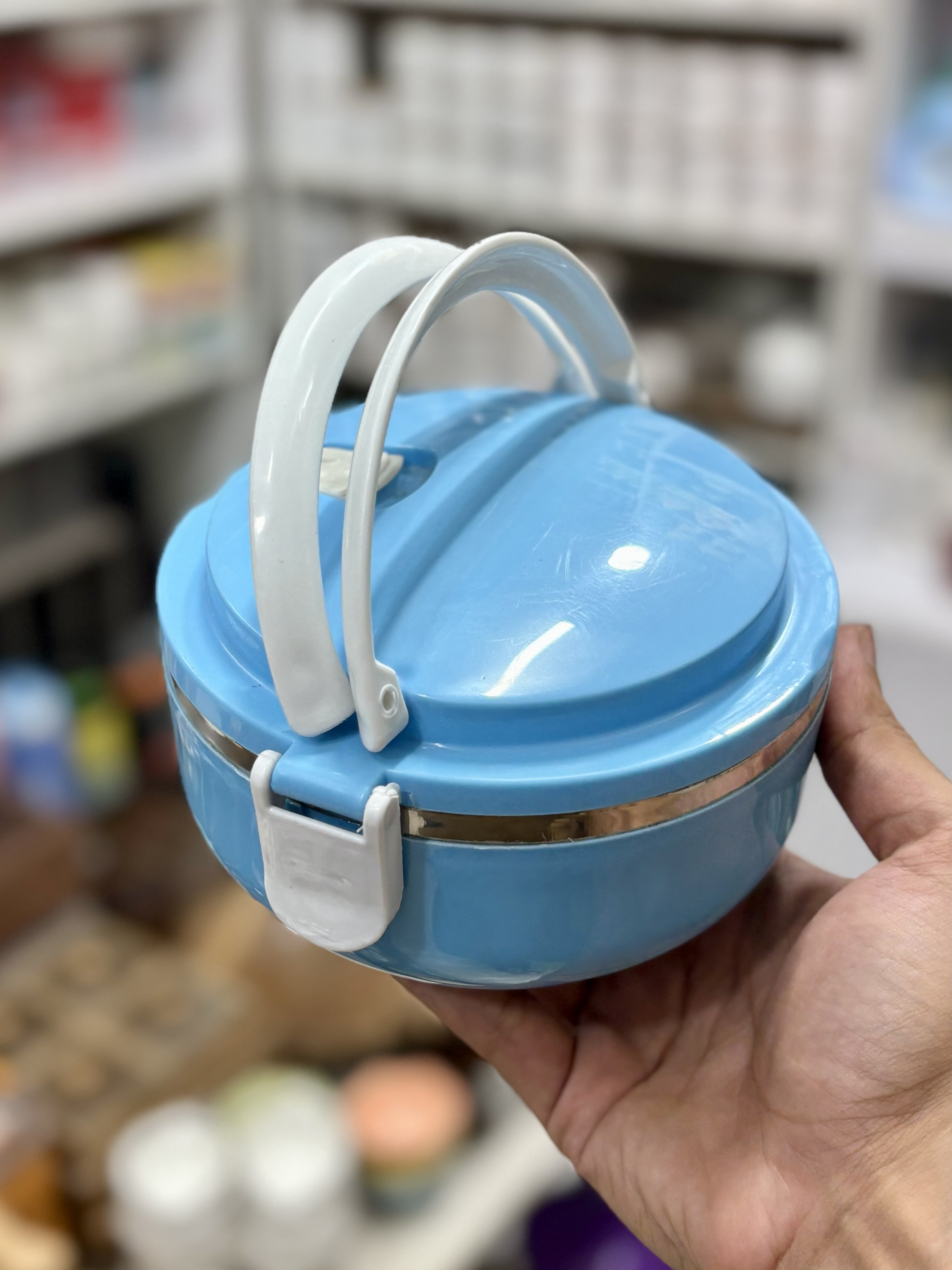 ظرف غذا کودک  استیل دسته دار