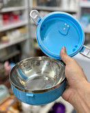 ظرف غذا کودک استیل دسته دار