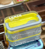 ظرف غذا دو طبقه قاشق دار