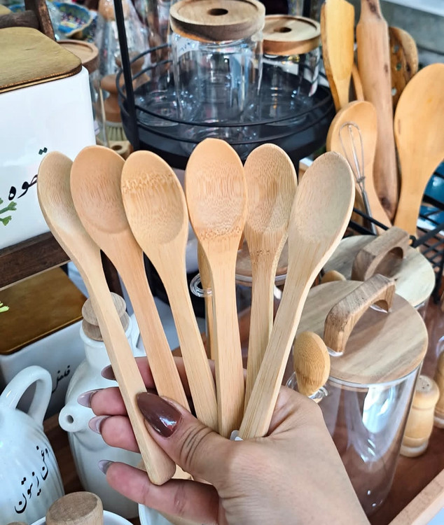 قاشق چوبی ۶ عددی