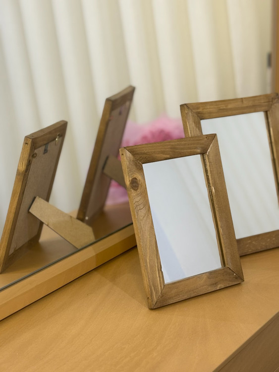 آیینه چوبی دیواری و رومیزی