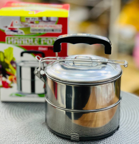 ظرف غذا استیل ۲ طبقه