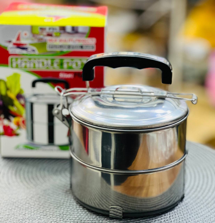 ظرف غذا استیل ۲ طبقه