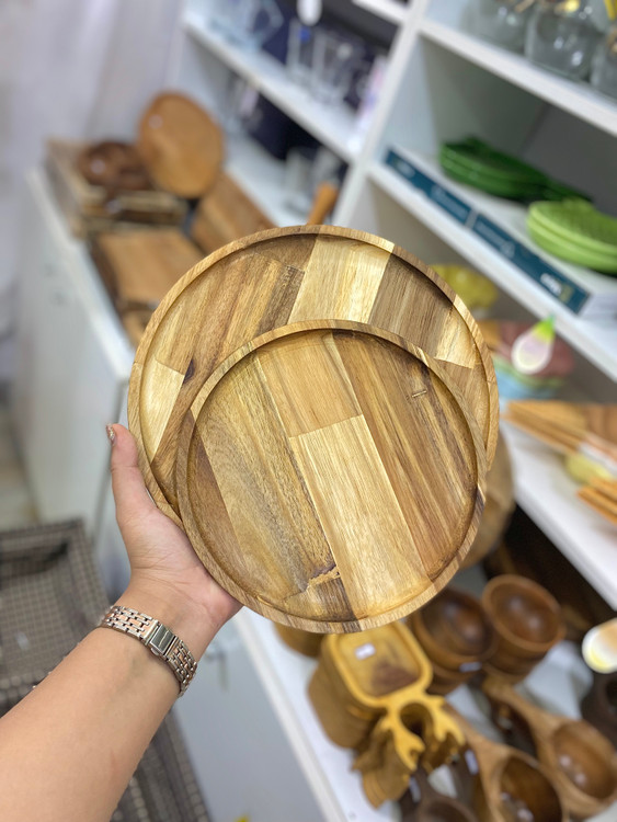 سینی گرد چوبی