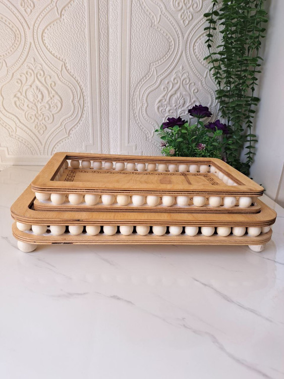 سینی چوبی مهره دار